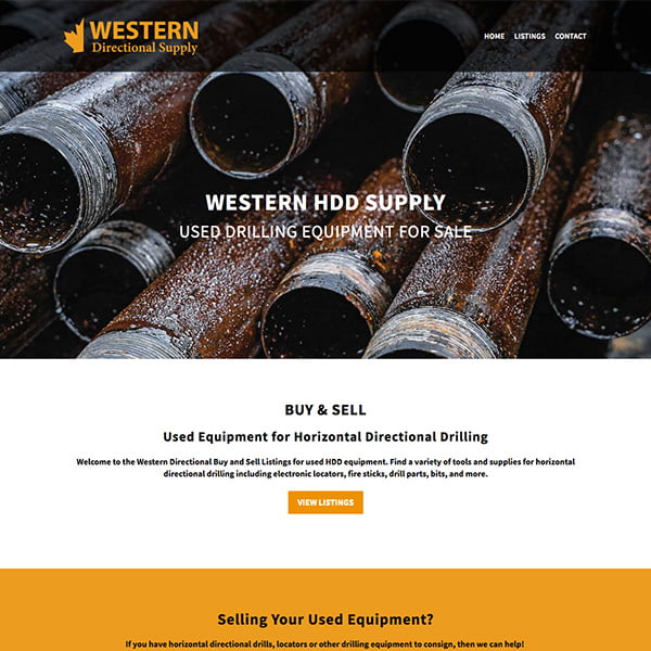 Western Directional Supply Website Design Example