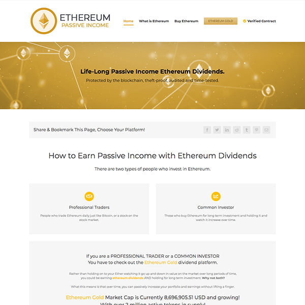 ETH Website Design Example