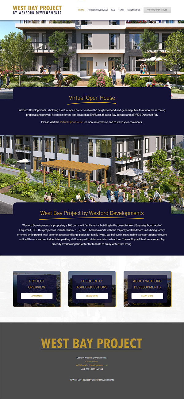 Westbay Terrace Website Design Example